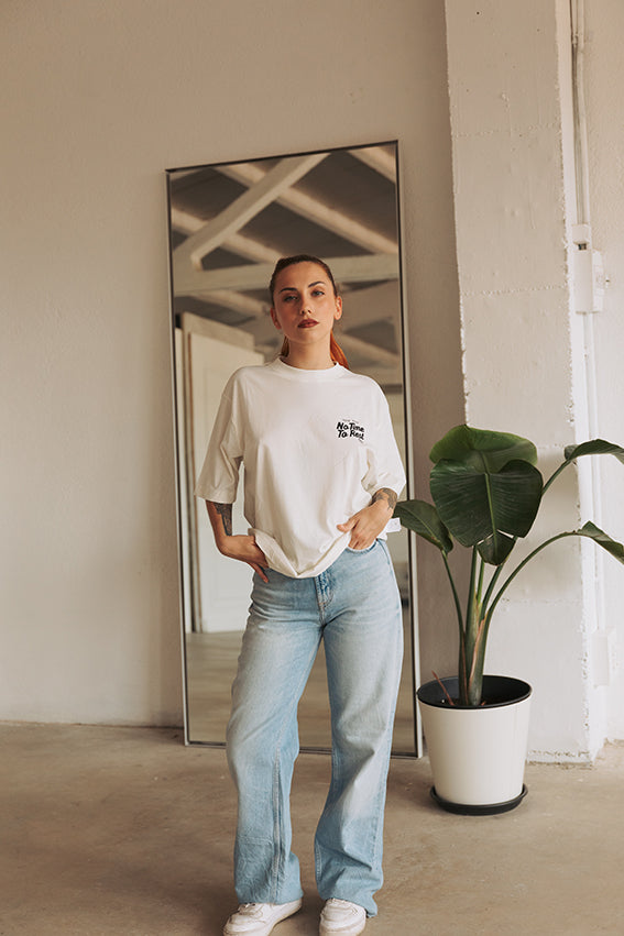 No Time To Rest Oversize T-shirt - Off White