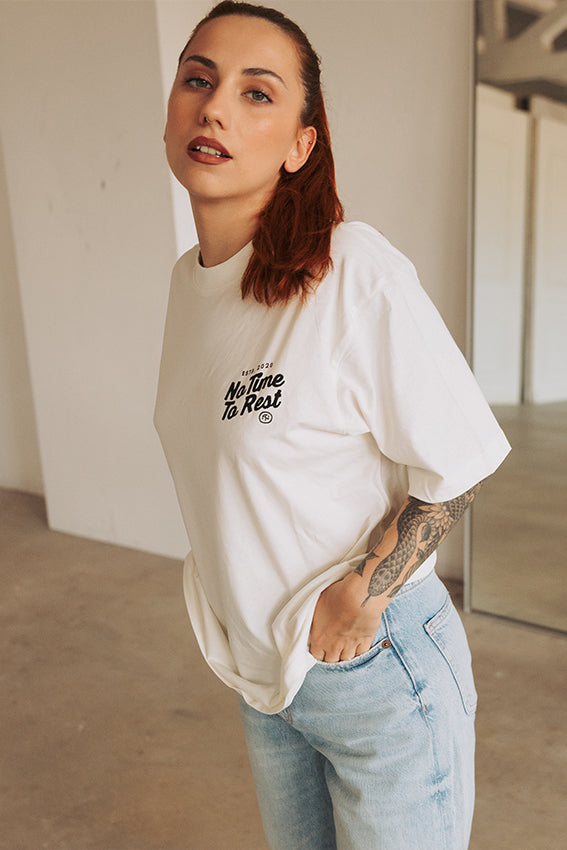 No Time To Rest Oversize T-shirt - Off White