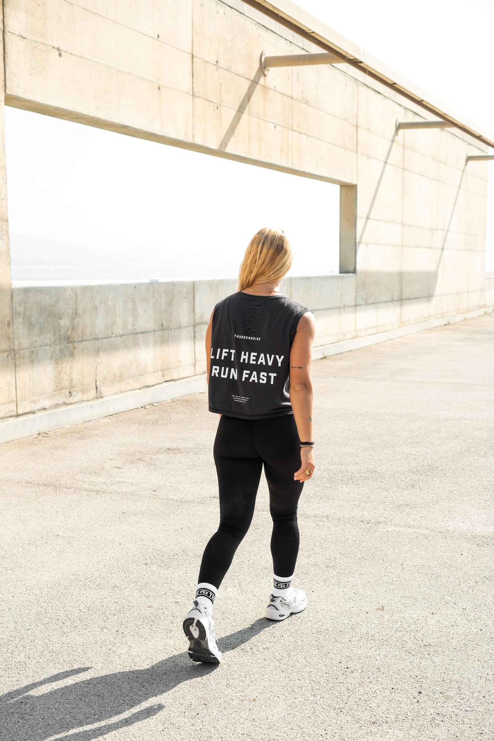Lift Heavy Run Fast - Cropped Tank Top — View 9
