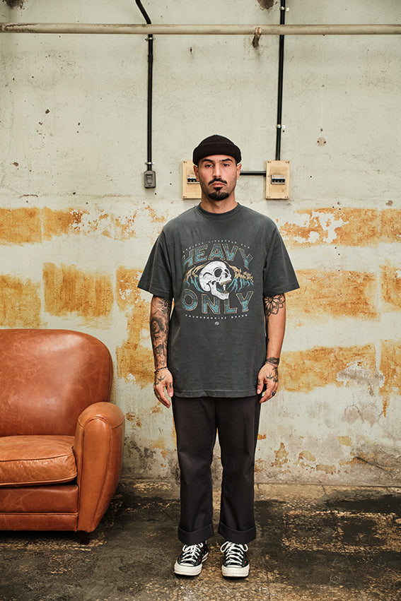 Heavy Reps Only - Oversize T-Shirt - Washed Dark Grey — Ansicht 5