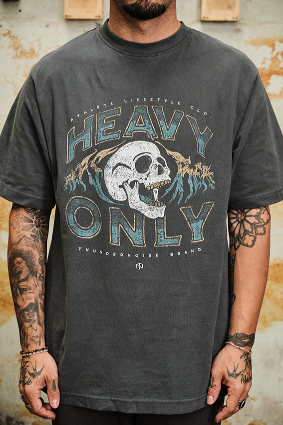 Heavy Reps Only - Oversize T-Shirt - Washed Dark Grey — Ansicht 3
