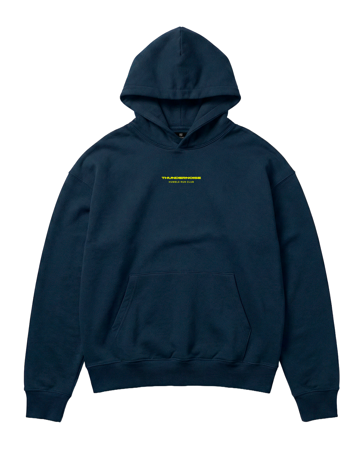Less Ego Oversize Hoodie Navy - Flat Lay Front — Vue 3