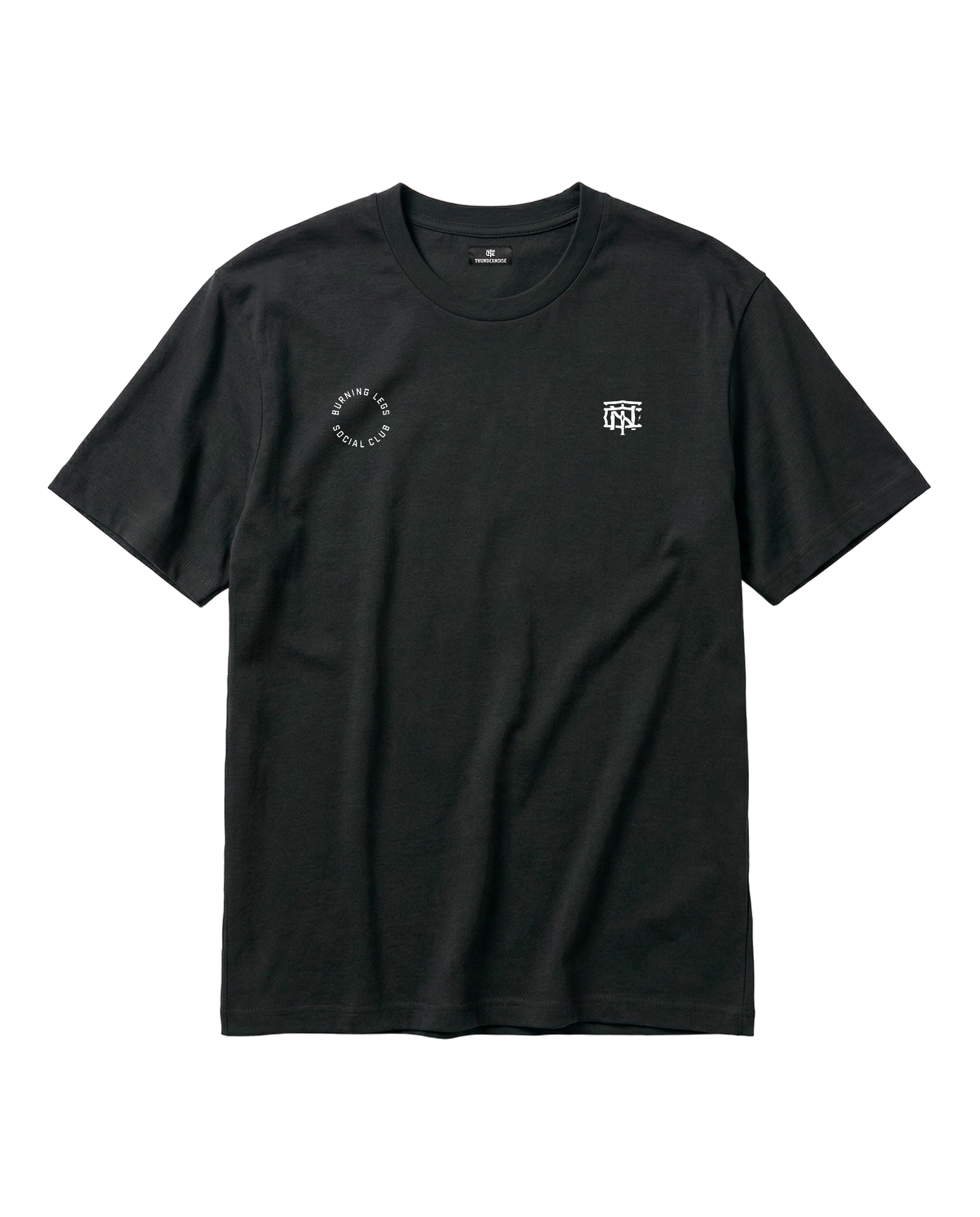 Burning Legs Social Club Oversize T-Shirt Black — front, chest logo — Ansicht 5