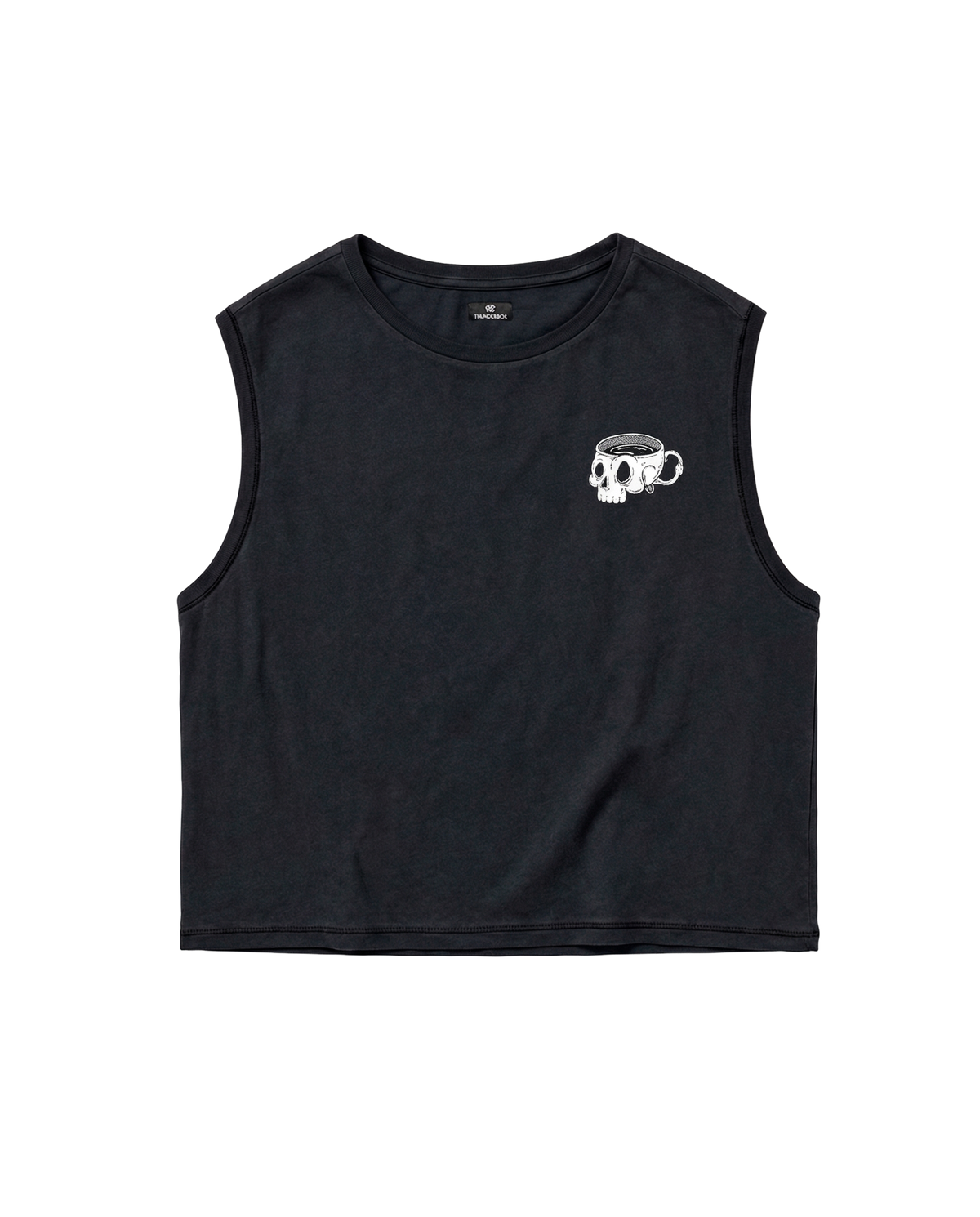 Caffeine & Weights Cropped Tank Top — Vista 3