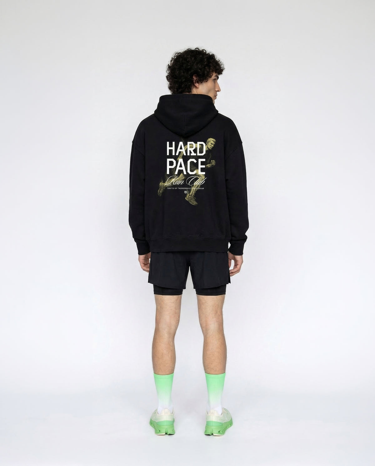 Hard Pace Run Club Hoodie - Black — View 5