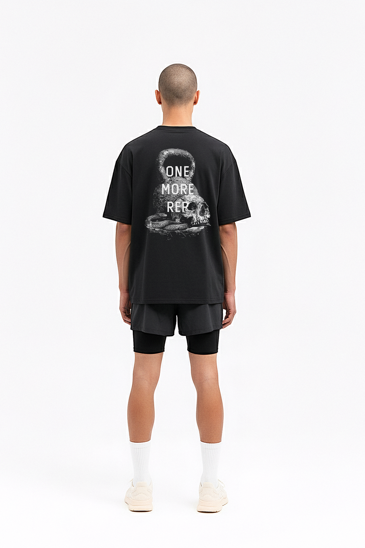 One More Rep - Relaxed T-Shirt - Black — View 4