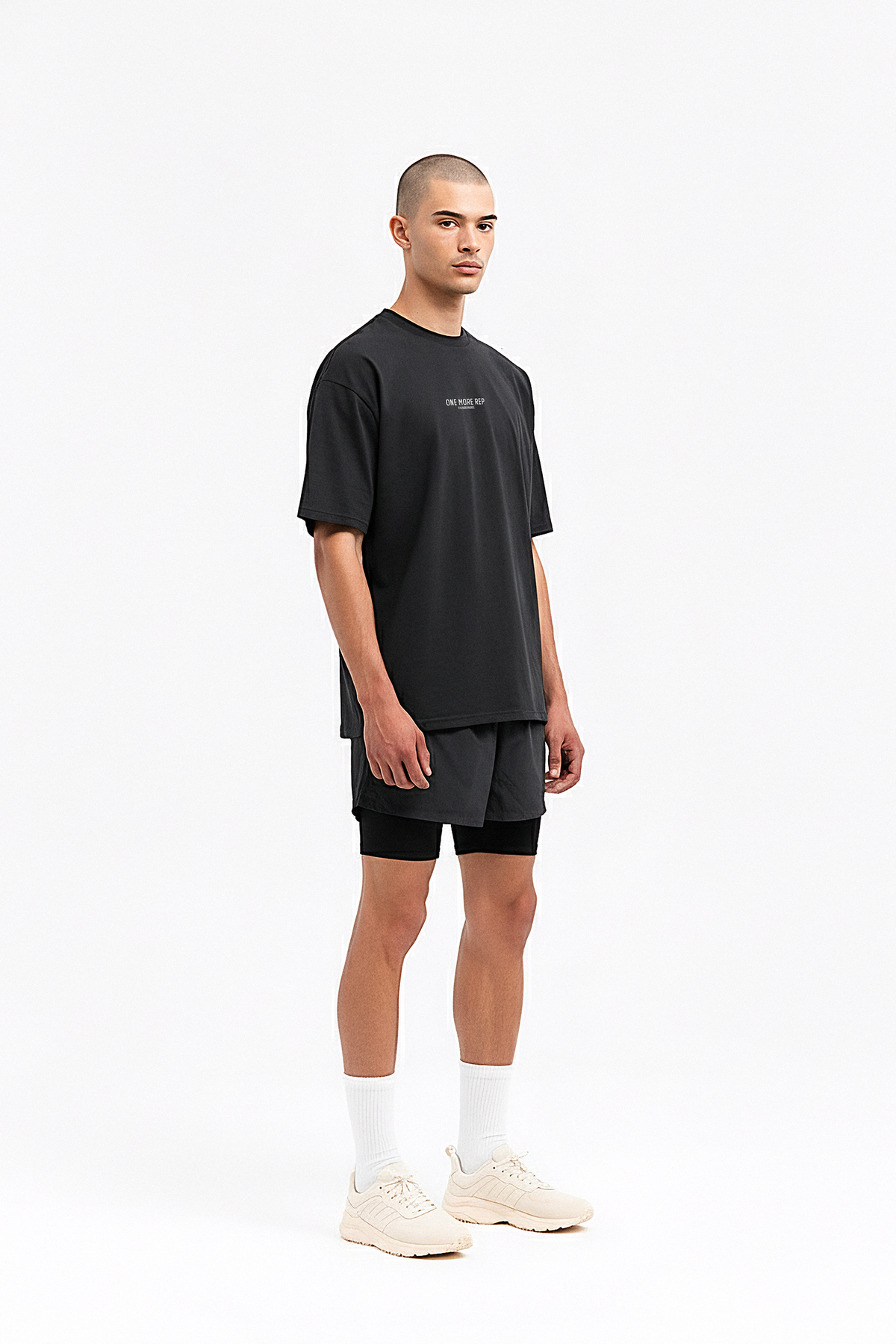 One More Rep - Relaxed T-Shirt - Black — View 5
