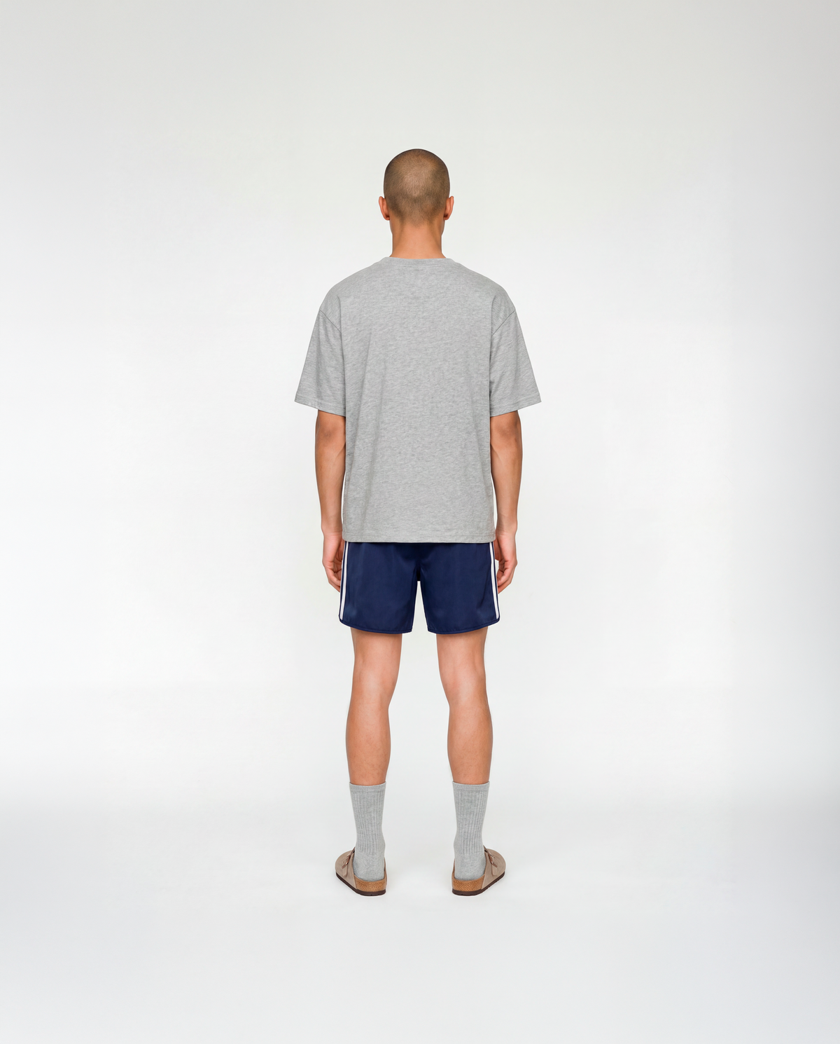 Storm Within Relaxed Tee Grey - Model Back — Vista 4