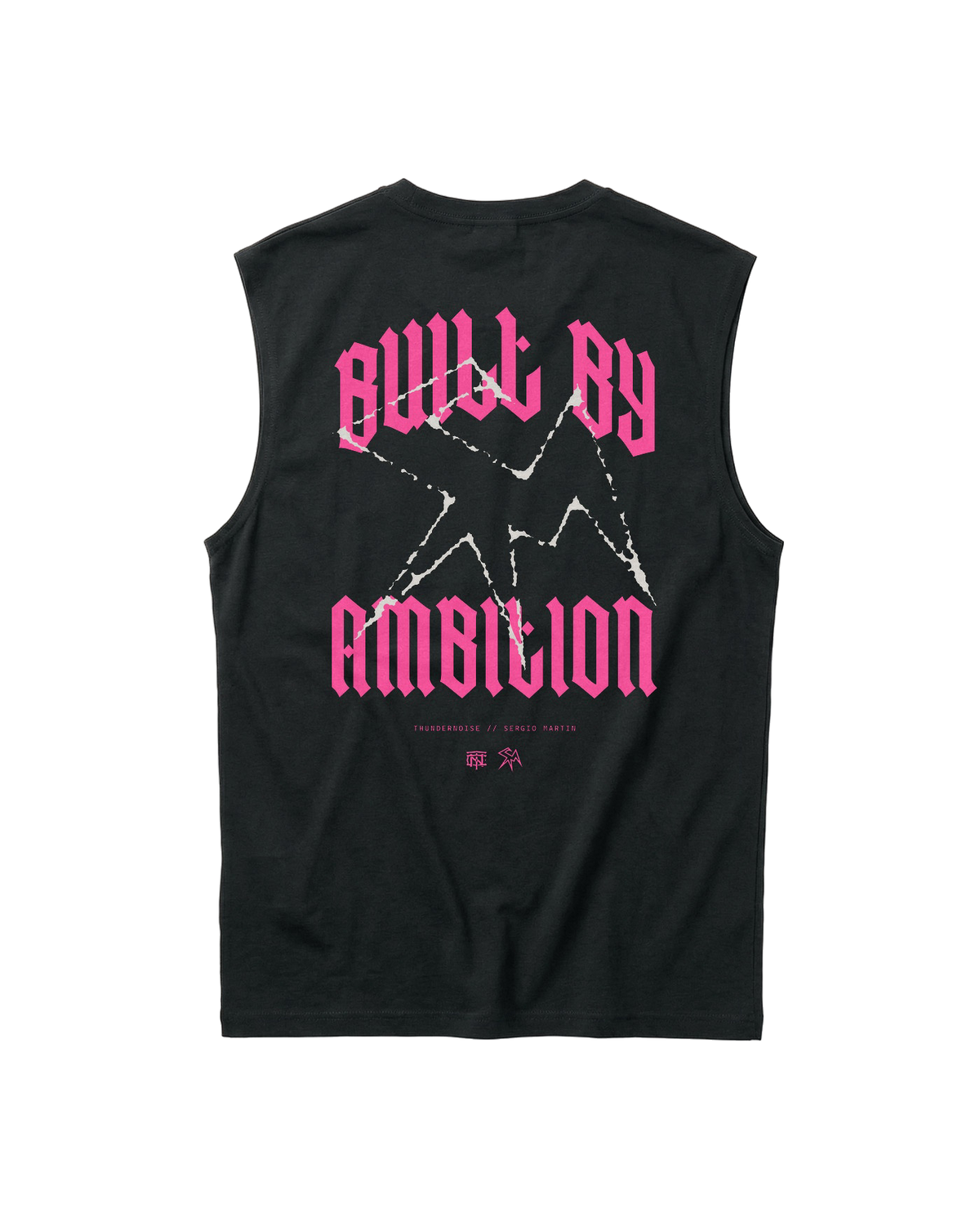 Thundernoise x Sergio Martín Miami Edition Tank Top Black - back BUILT BY AMBITION graphic — Vue 1