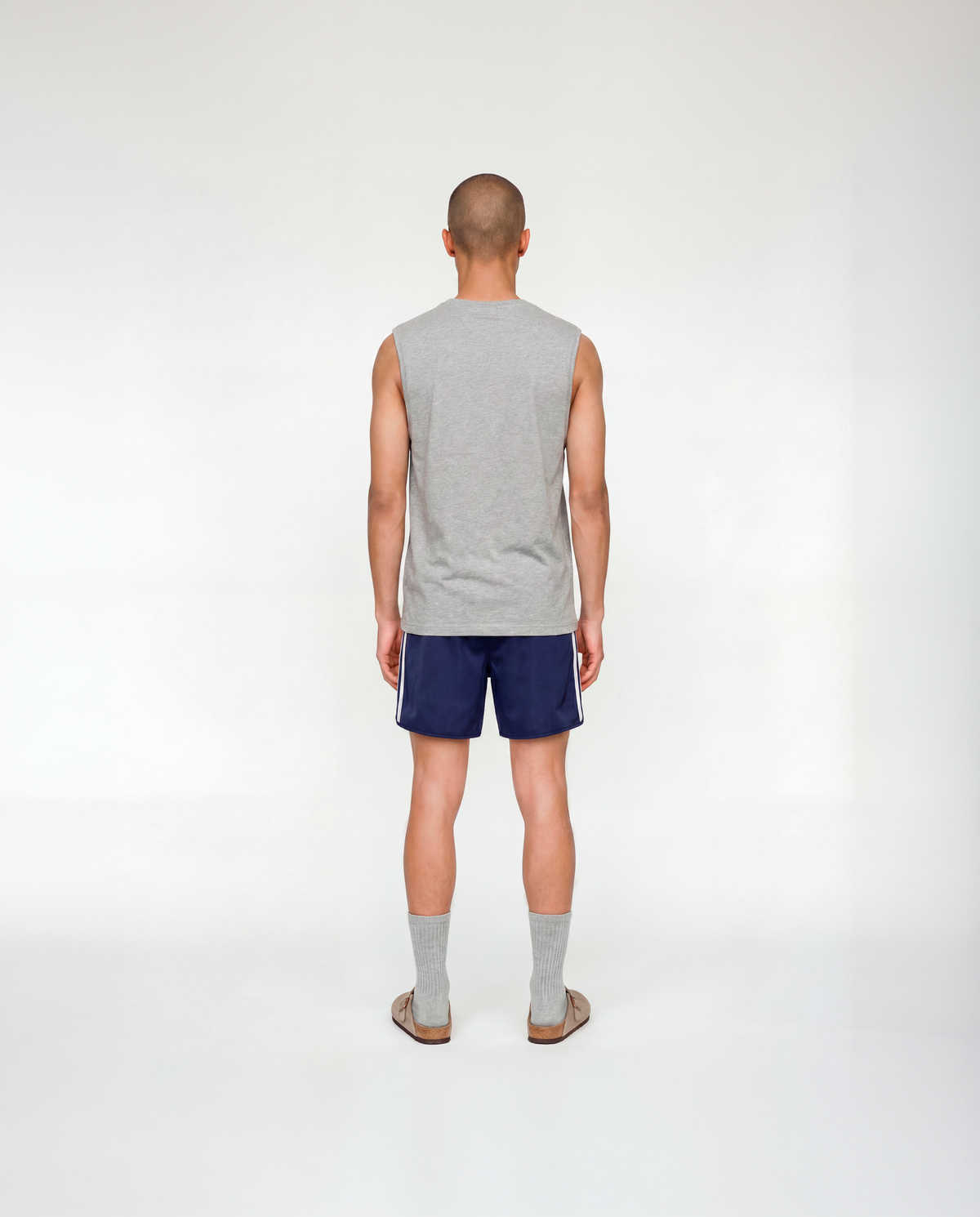 Storm Within Tank Top Grey - Model Back — Vista 4