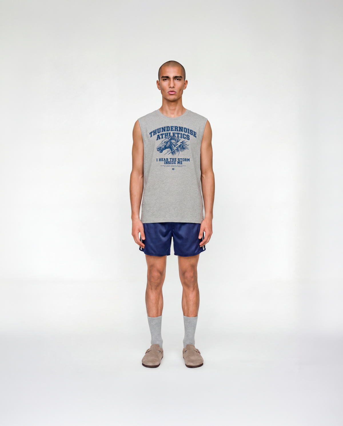 Storm Within Tank Top Grey - Model Full Body — Vista 3