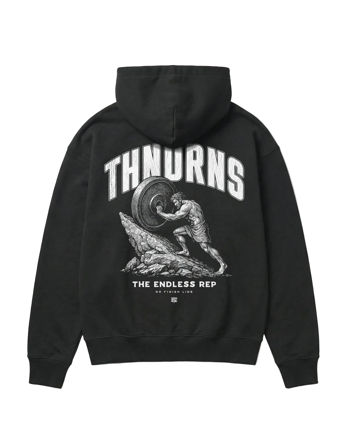 Sisyphus Hoodie Black - Mockup Back — Ansicht 1