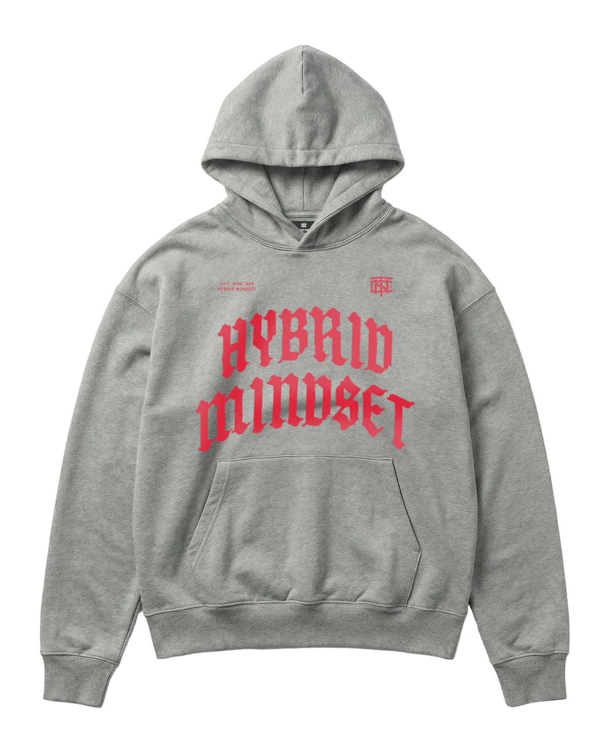 Hybrid Mindset Oversize Hoodie - Heather Grey — Vista 1