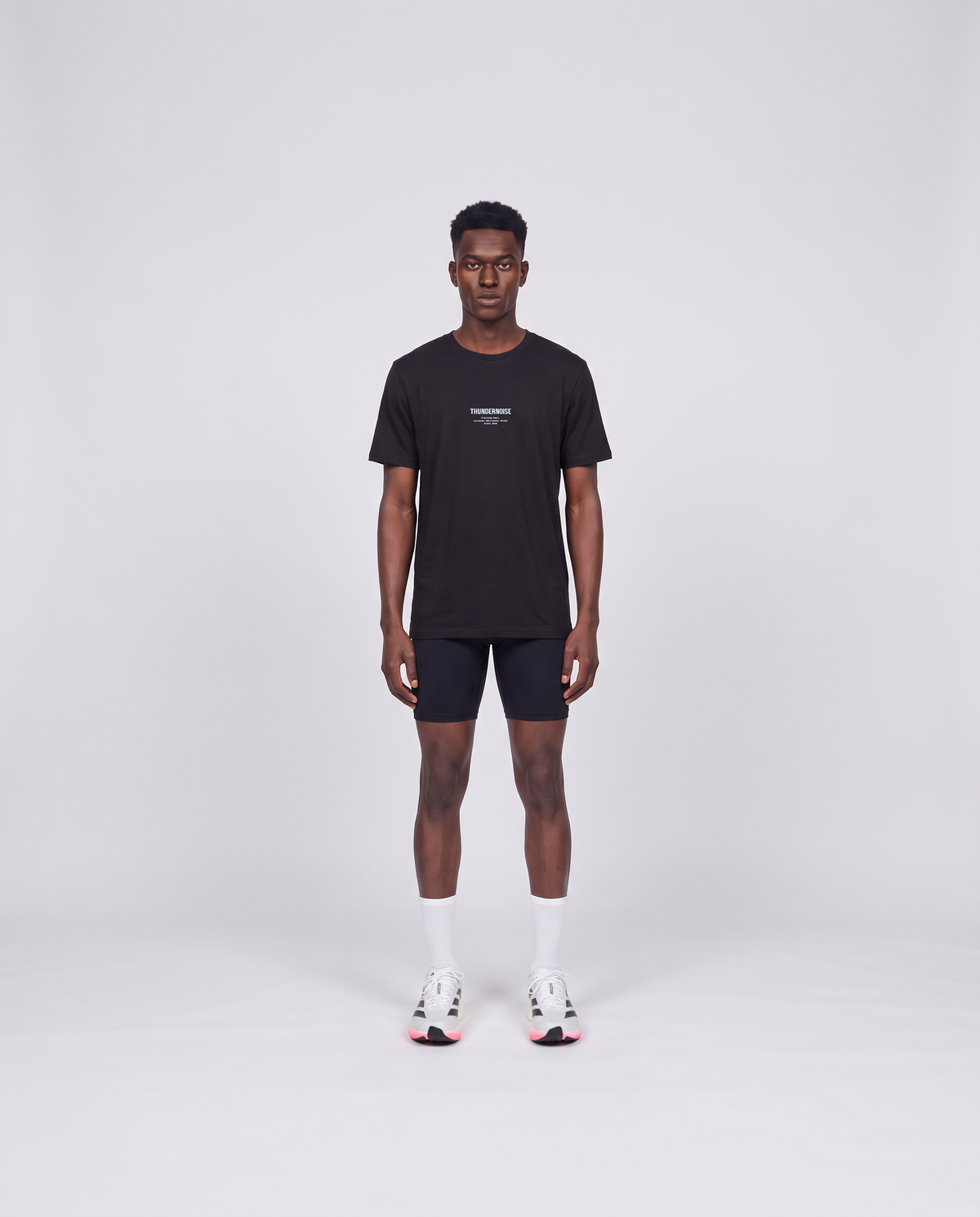 Training Dept. triblend t-shirt in black on model — front view — Vue 2