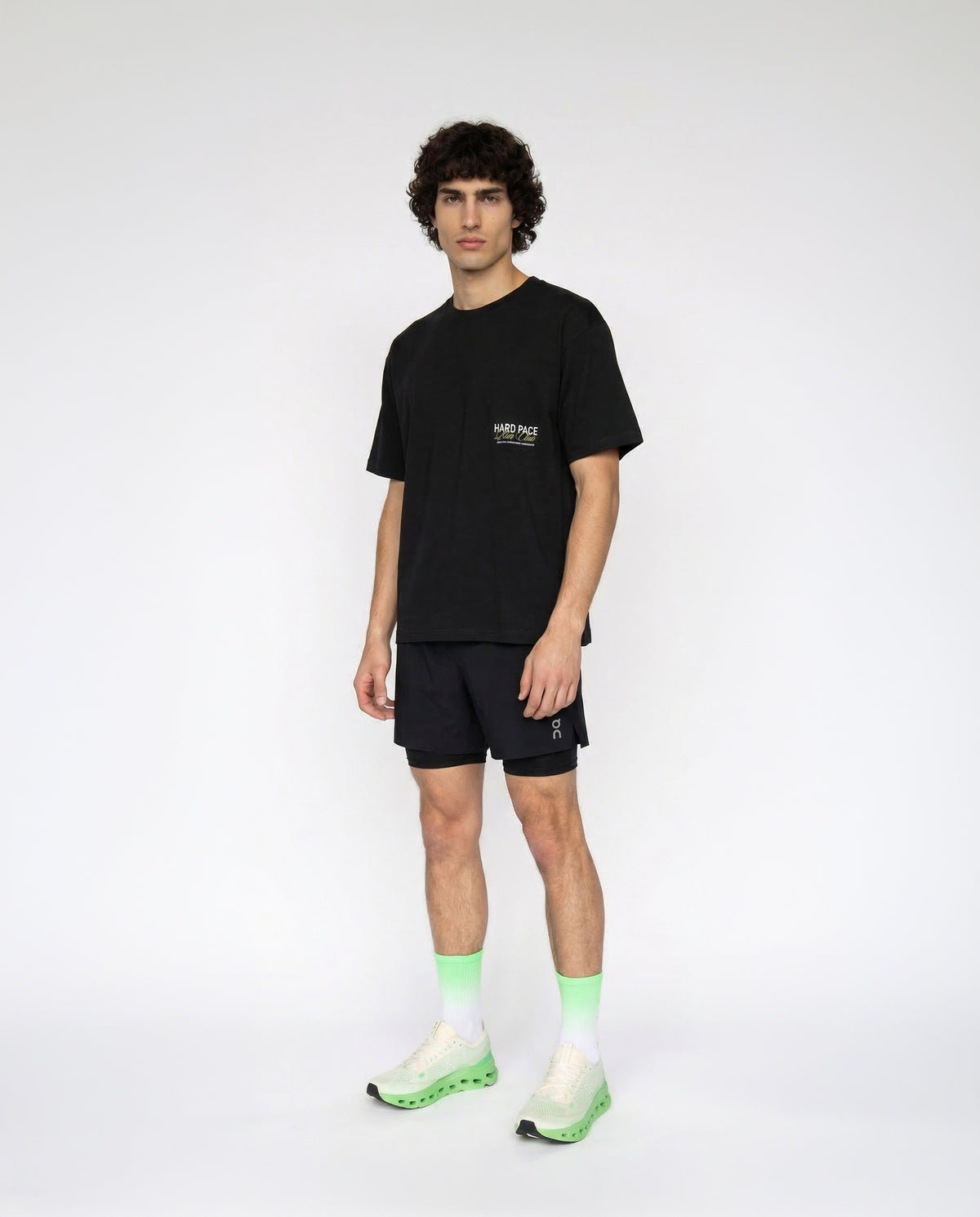 Hard Pace Run Club Relaxed Tee - Black — Vista 5
