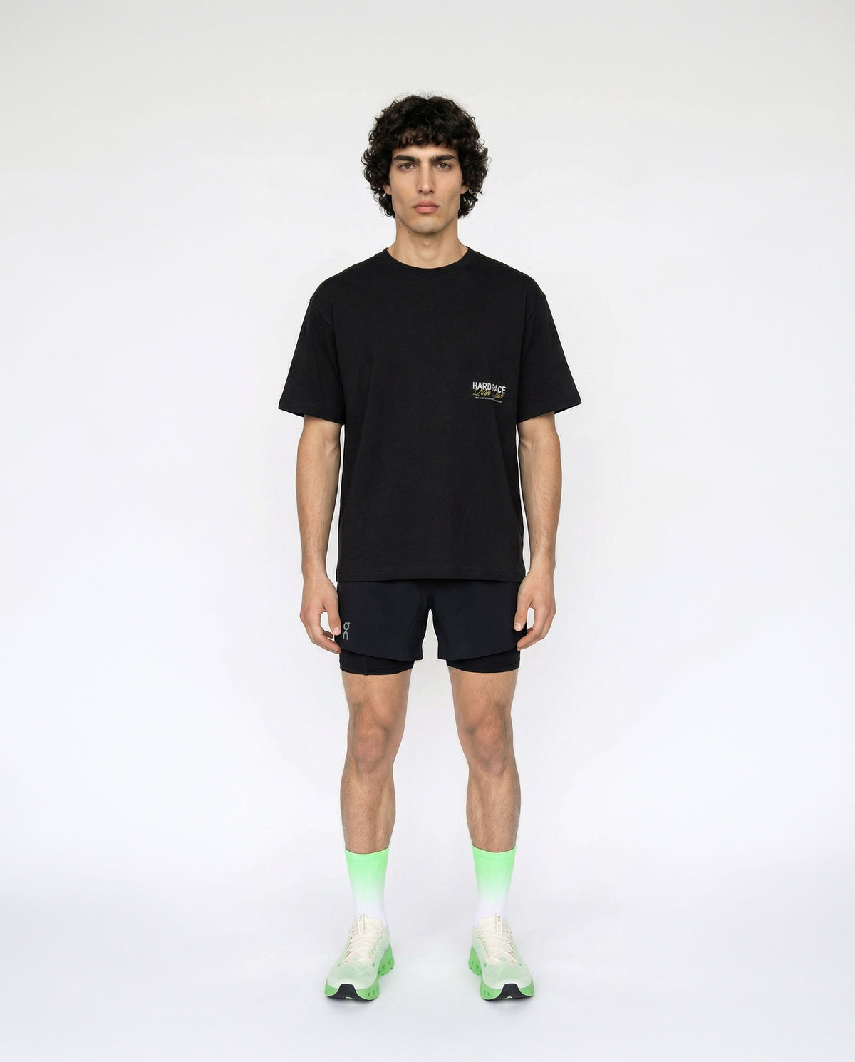 Hard Pace Run Club Relaxed Tee - Black — Vista 2