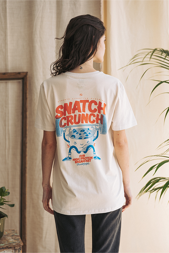 Snatch Crunch T-shirt -  Vintage White