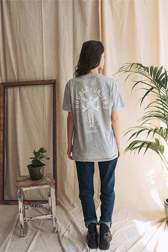 Double Unders Wiplash T-shirt - Aged Grey