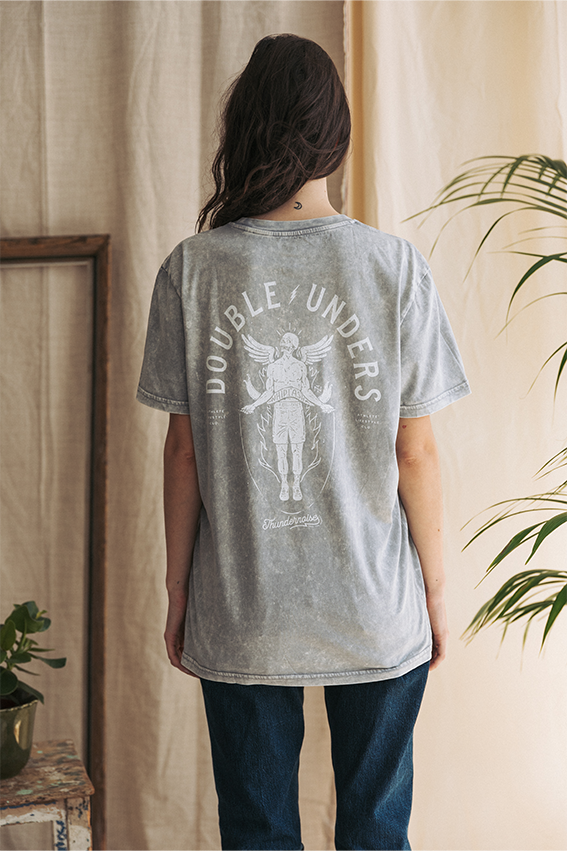 Double Unders Wiplash T-shirt - Aged Grey