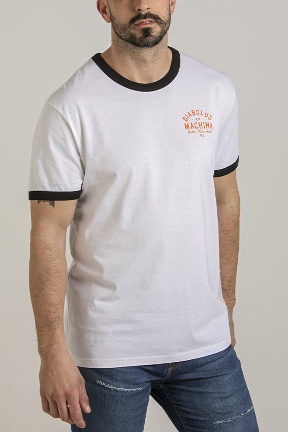 Diabolus ex Machina - Ringer T-Shirt - White — Ansicht 2