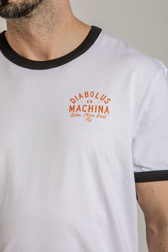 Diabolus ex Machina - Ringer T-Shirt - White — Ansicht 8