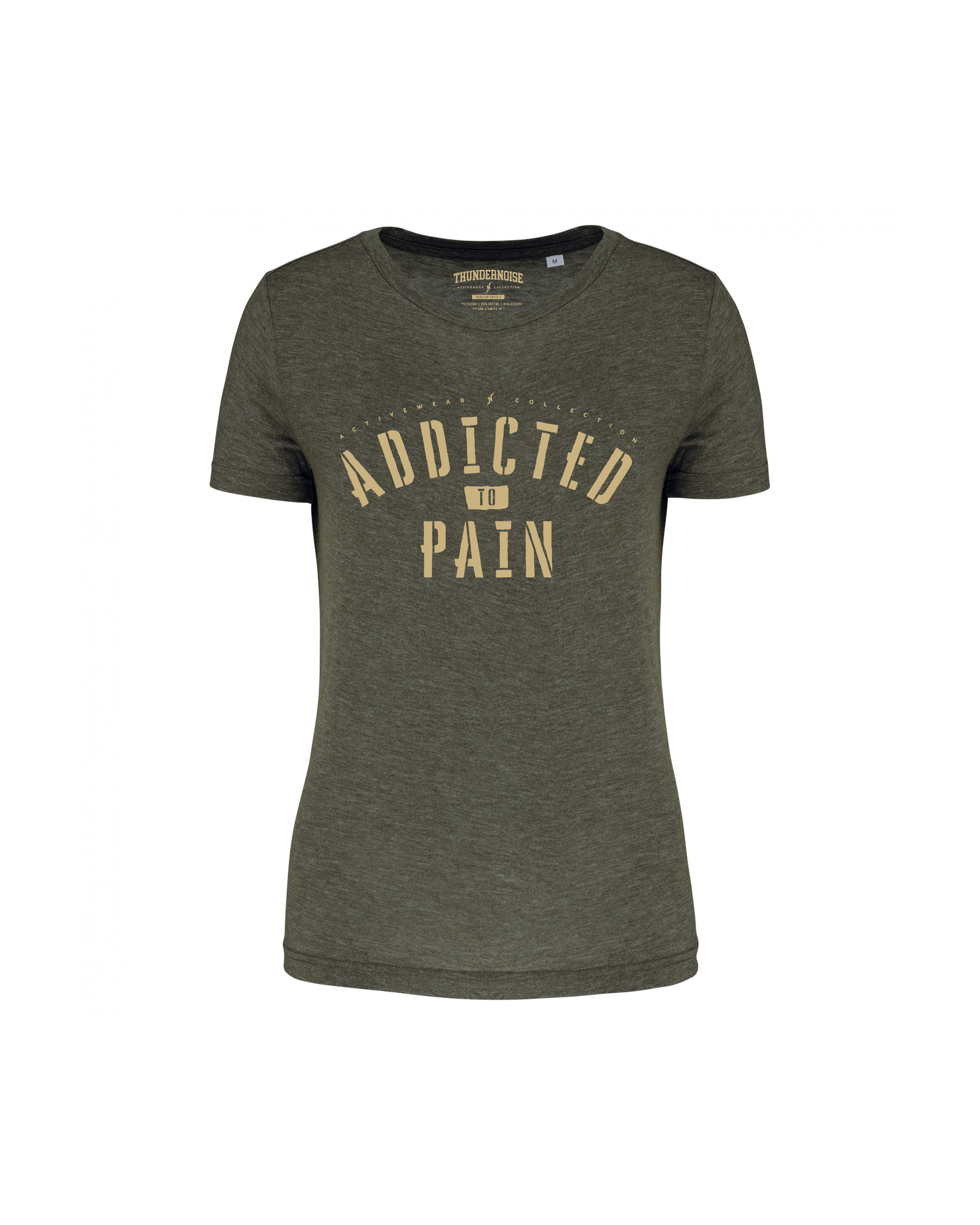 Addicted to Pain Triblend T-shirt - Dark Khaki - Women