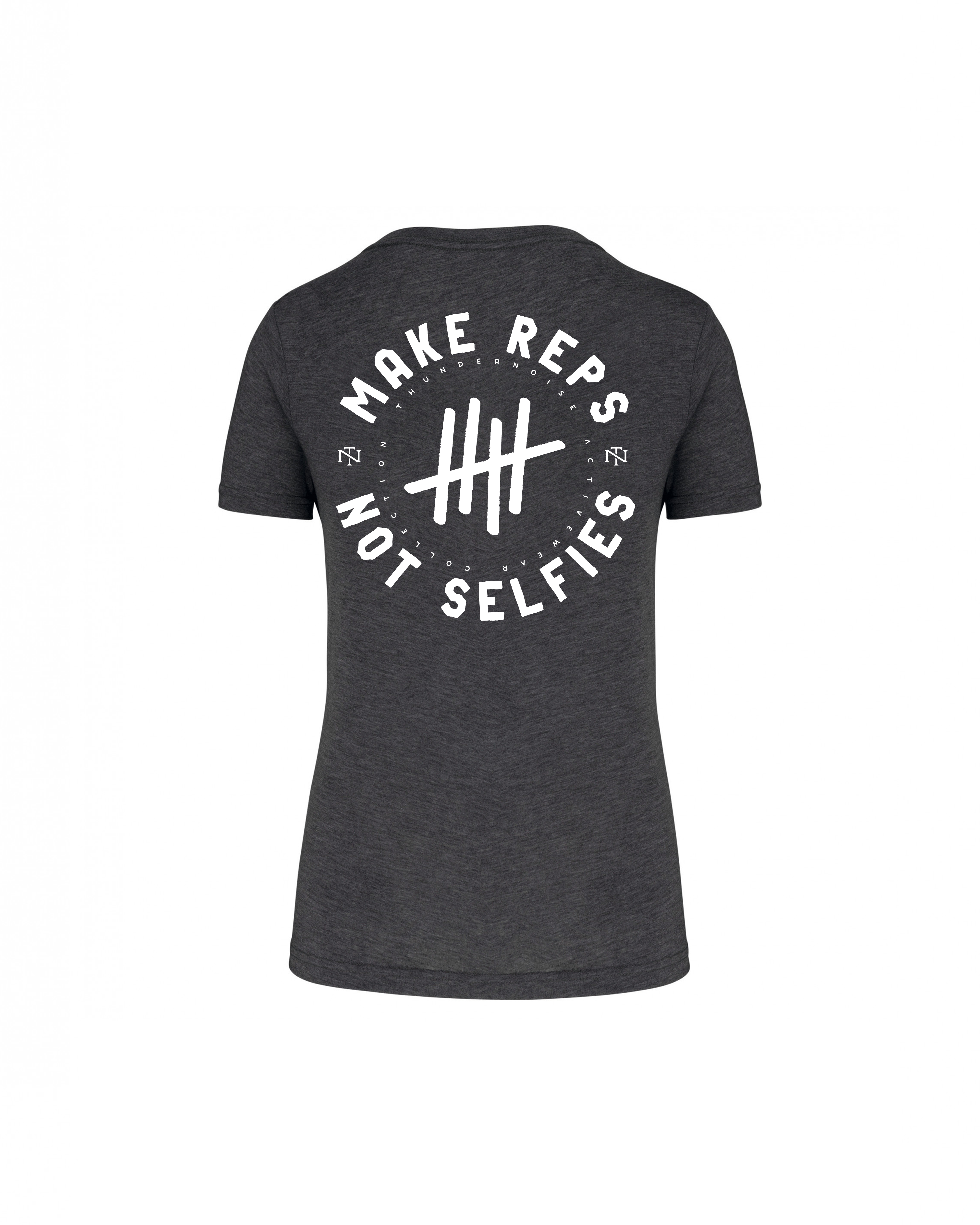 Make Reps Not Selfies Triblend T-shirt - Dark Gray - Woman