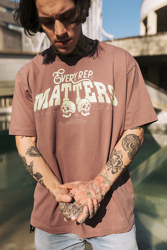 Every Rep Matters Oversize T-shirt - Mauve