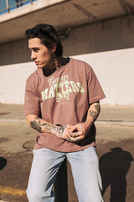 Every Rep Matters Oversize T-shirt - Mauve