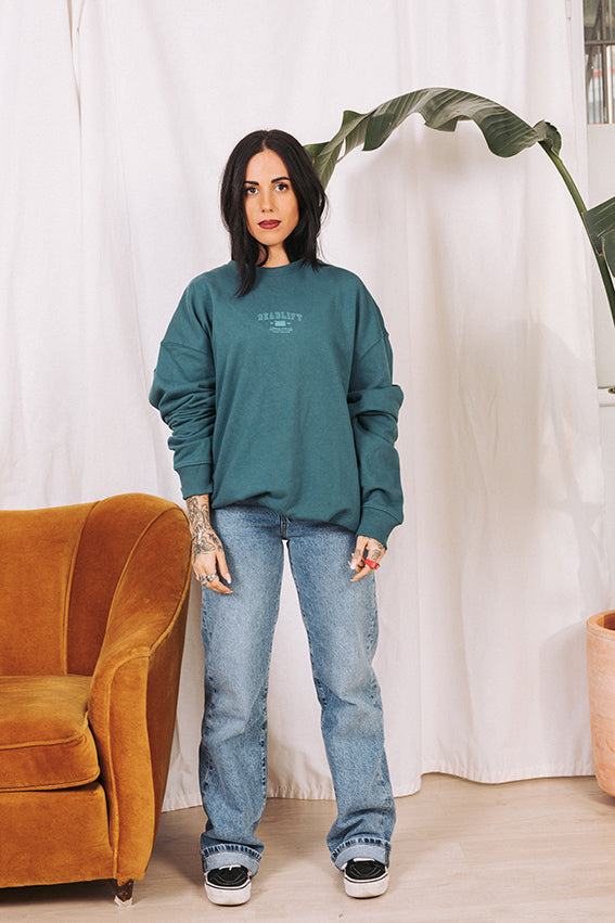 Deadlift Oversize Sweater - Green Petrol