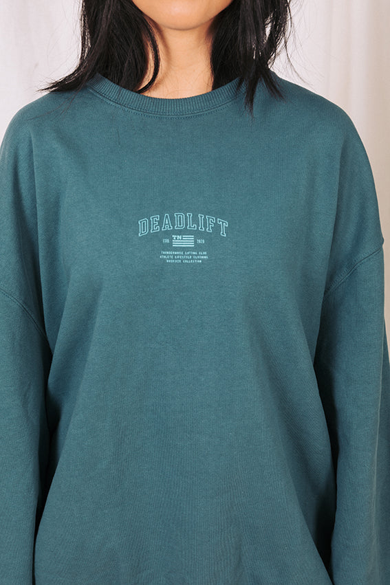 Deadlift Oversize Sweater - Green Petrol