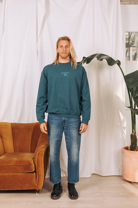Deadlift Oversize Sweater - Green Petrol