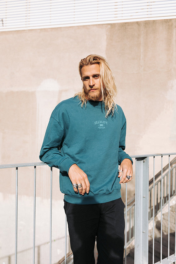 Deadlift Oversize Sweater - Green Petrol