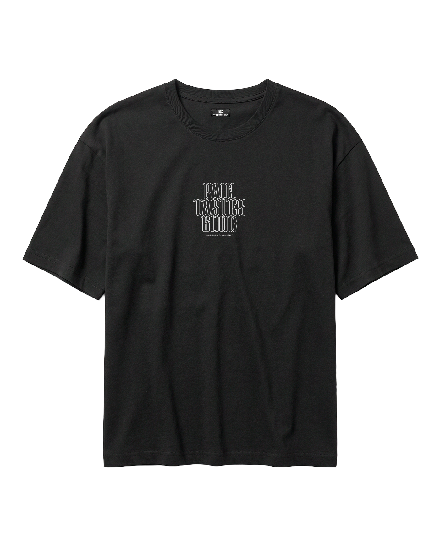 Pain Tastes Good Oversize T-shirt Black - Front — View 3
