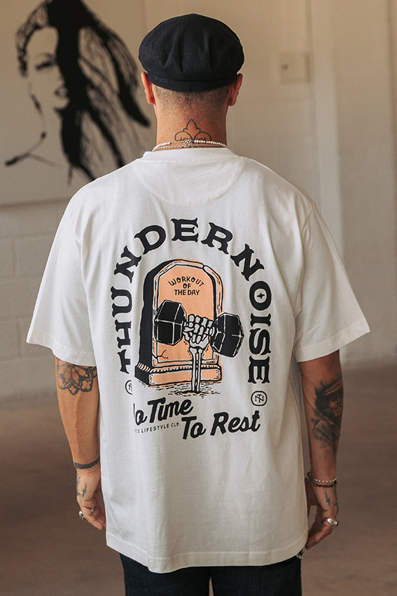 No Time To Rest - Oversize T-Shirt - Off White