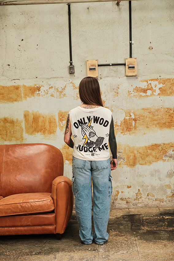 Only Wod Can Judge Me Cropped Tank Top — Ansicht 5
