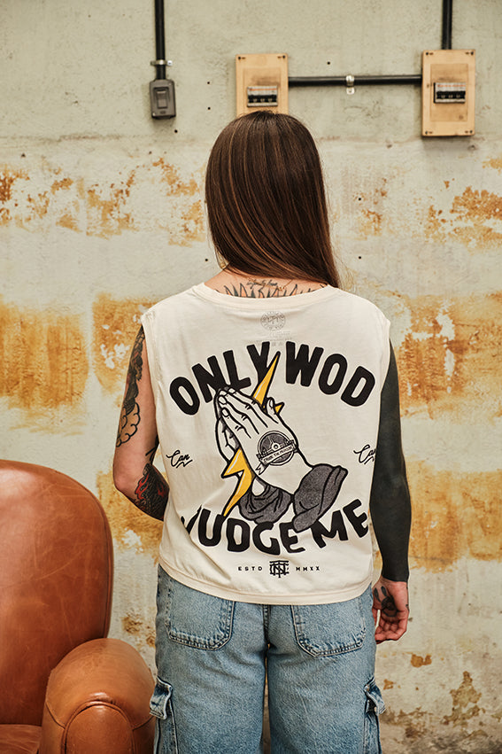 Only Wod Can Judge Me Cropped Tank Top — Ansicht 3
