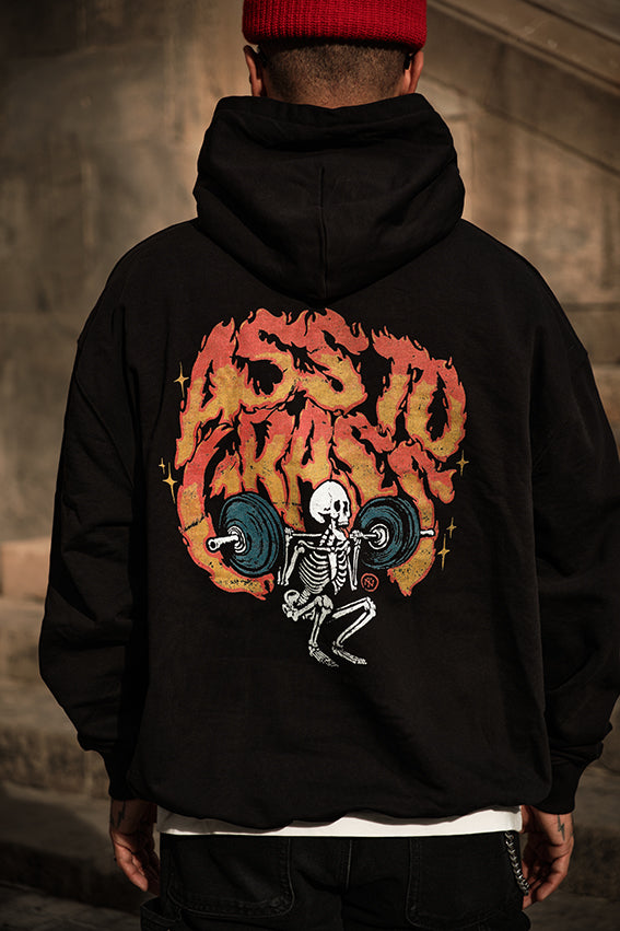 Ass to Grass Oversize Hoodie - Black — Vista 2
