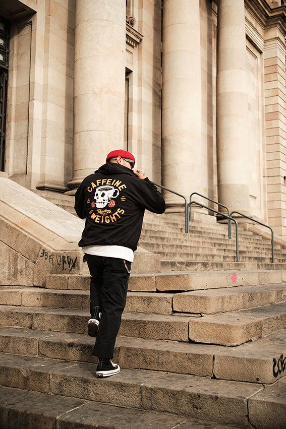 Caffeine & Weights Oversize Hoodie - Black