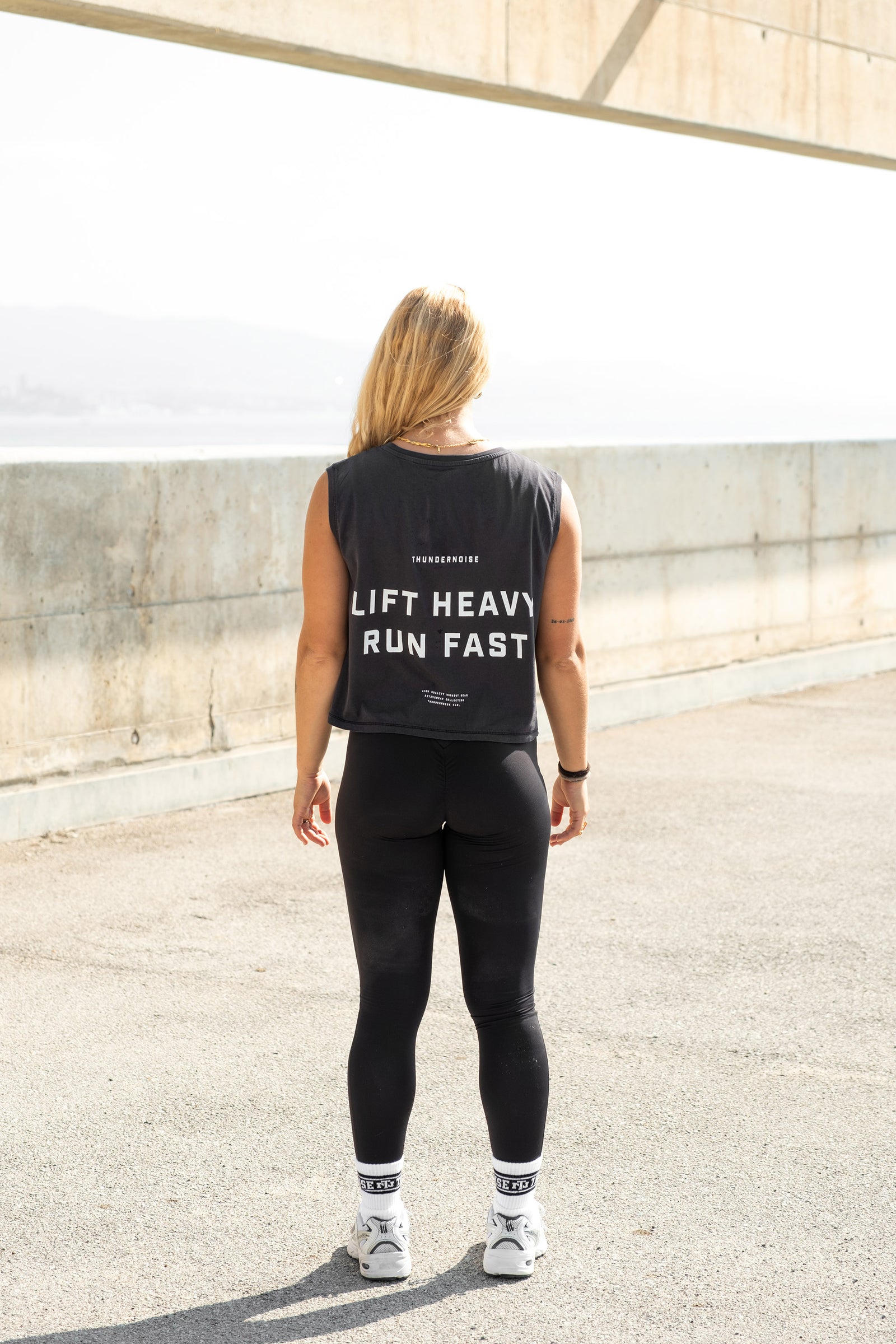 Lift Heavy Run Fast - Cropped Tank Top — View 2

