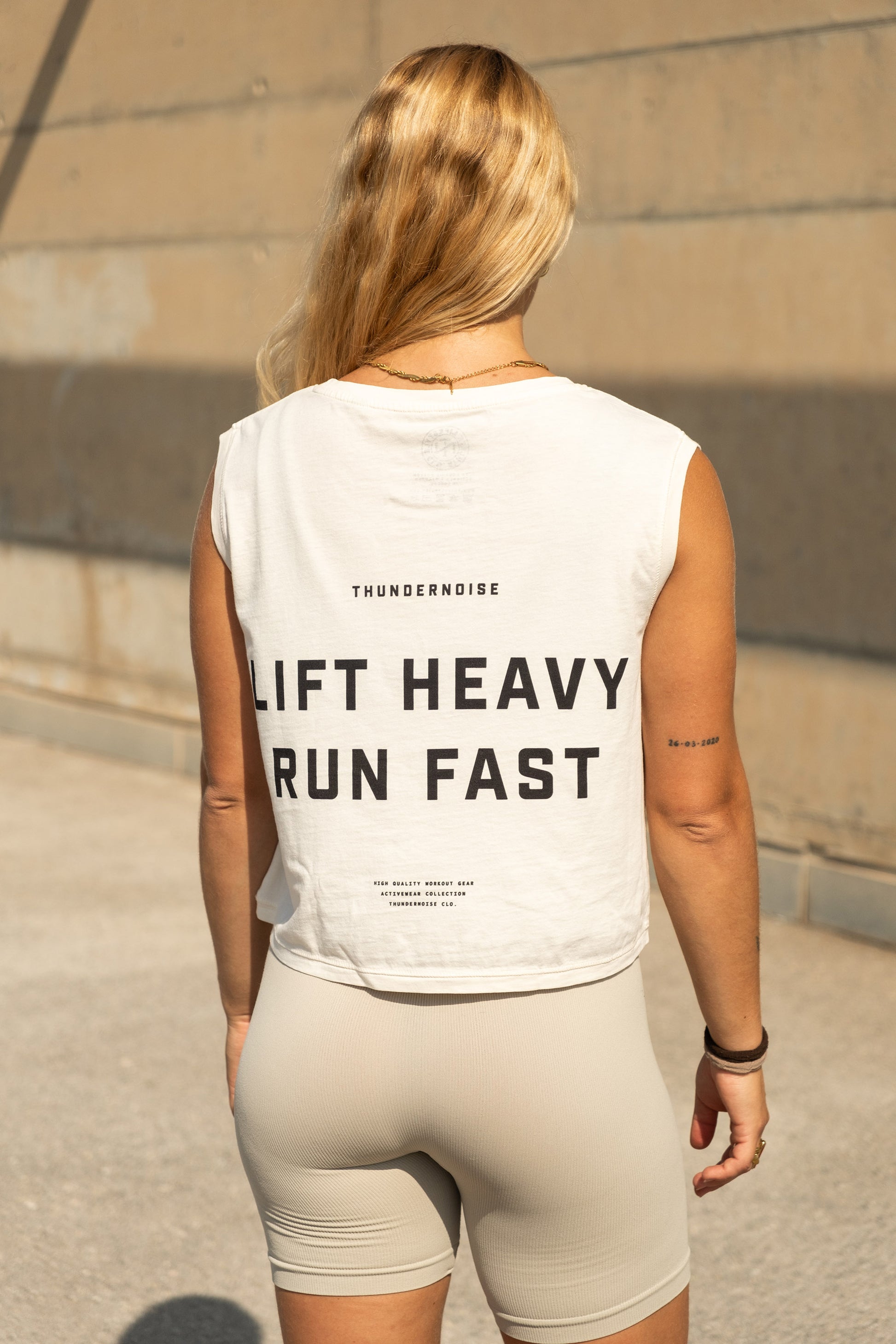 Lift Heavy Run Fast - Cropped Tank Top