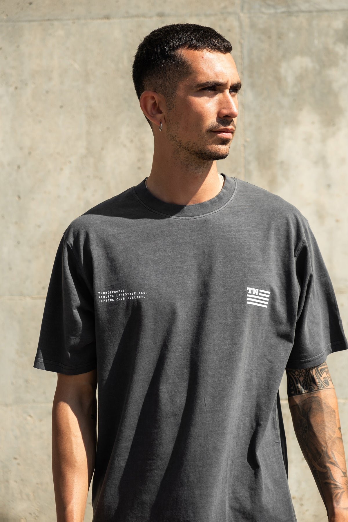 TN Spray Flag - Oversize T-Shirt - Washed Dark Grey — Ansicht 3
