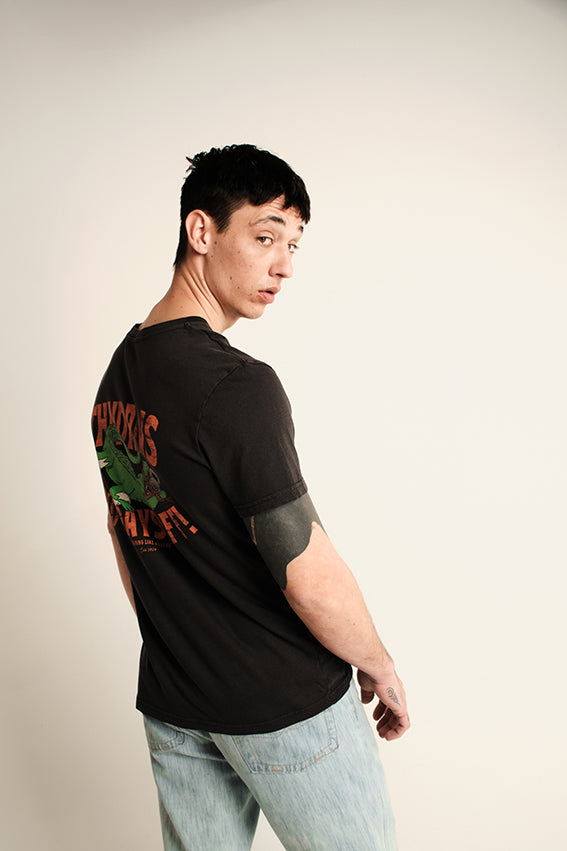 No Days Off - T-Shirt - Washed Black — Vista 6
