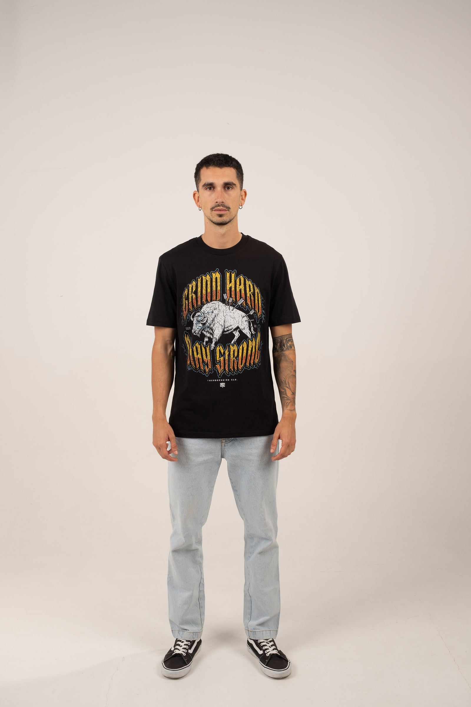 Grind Hard Stay Strong T-Shirt — Vista 3
