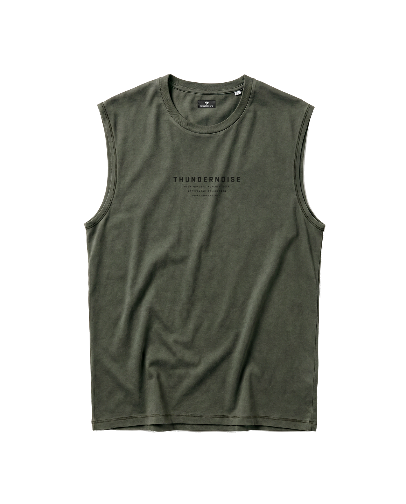 Lift Heavy Run Fast Tank Top Khaki - Flat Lay Front — View 5
