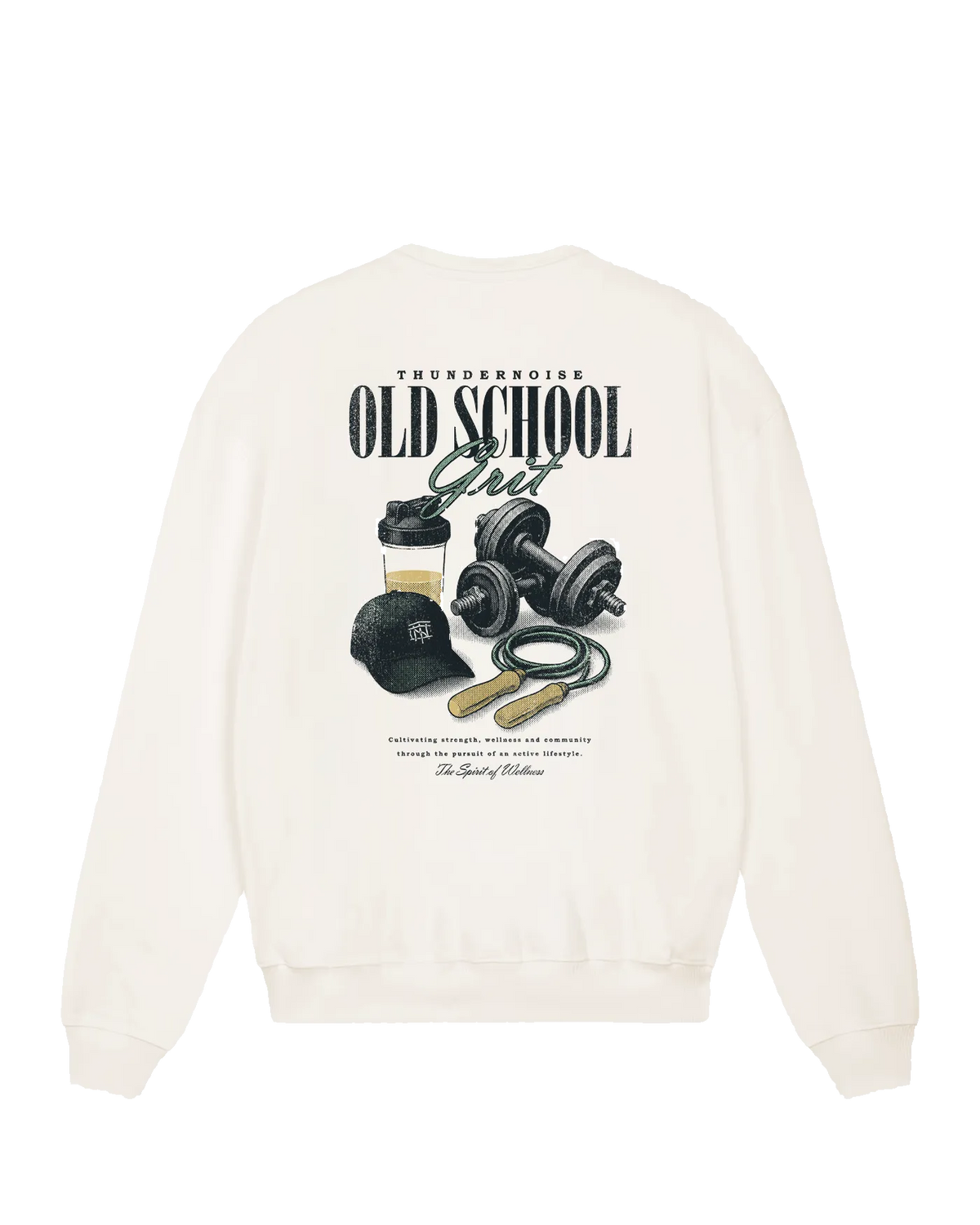 Old School Grit Oversize Crewneck - Off White — Vista 1
