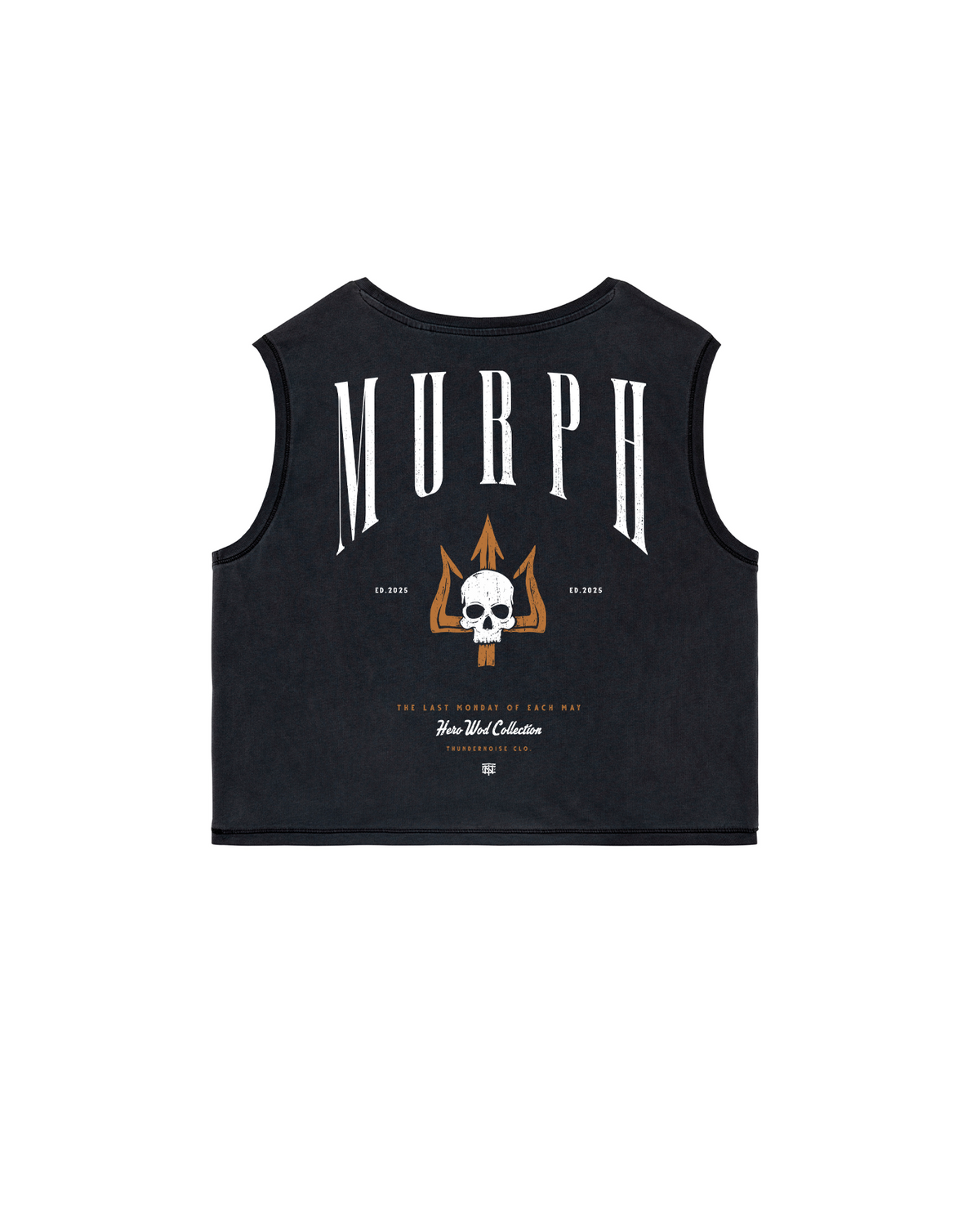 Murph Day Ed. 2025 - Cropped Tank Top - Washed Black — Vista 1
