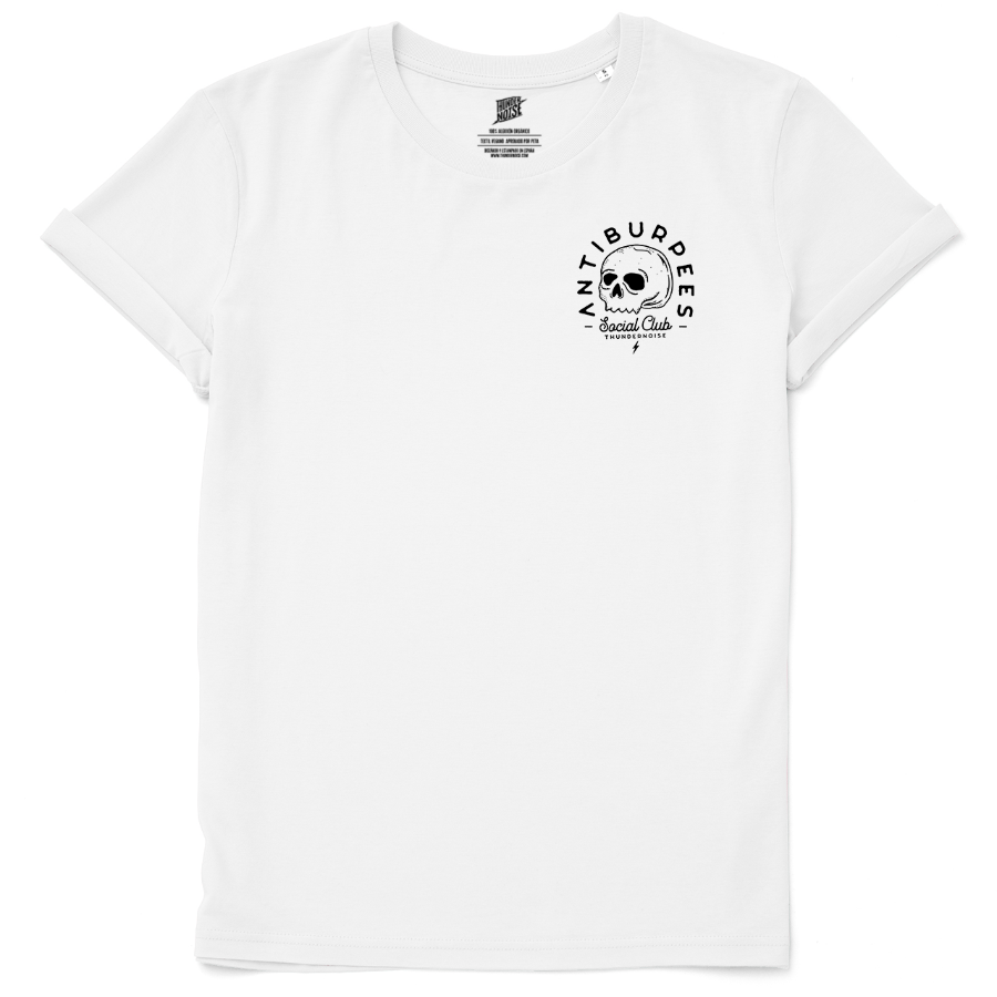 Antiburpees Social Club (Black) - T-Shirt - White — View 1
