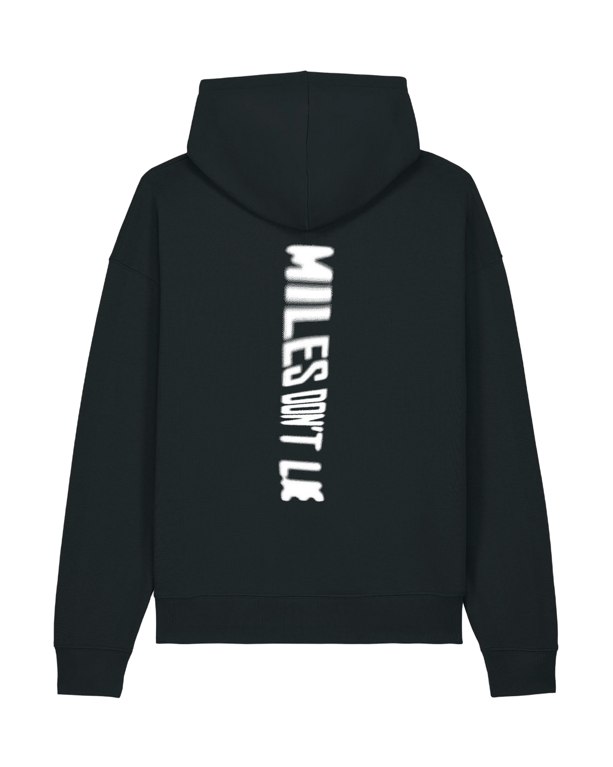 Miles don't Lie Oversize Hoodie - Black