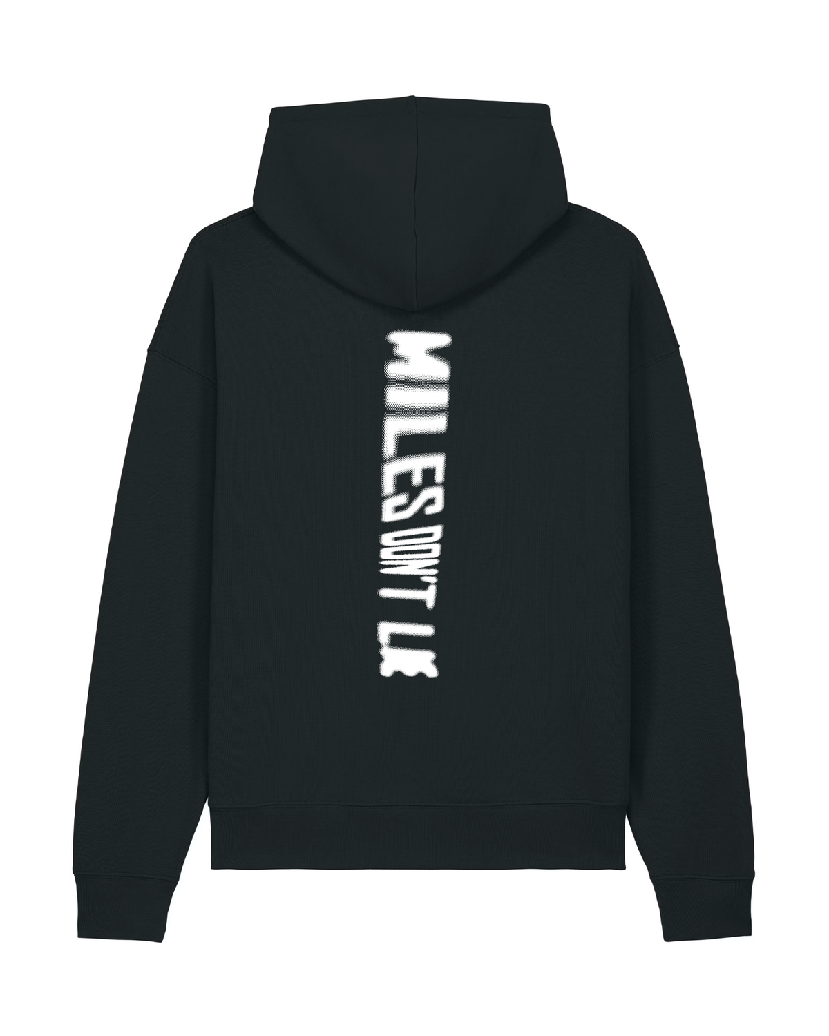 Miles don't Lie Oversize Hoodie - Black — Vue 1
